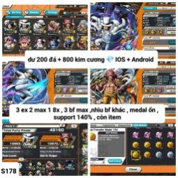 B4-IOS+Android-800 Diamond Rd+3 Ex(Lucci Max+Roger Max+Big Mom)+200 Fragment+Kaku Max+Donflamingo Max+Robin+Craker+King 0